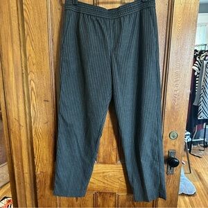 Banana Republic Flannel Pinstripe Pants - Black